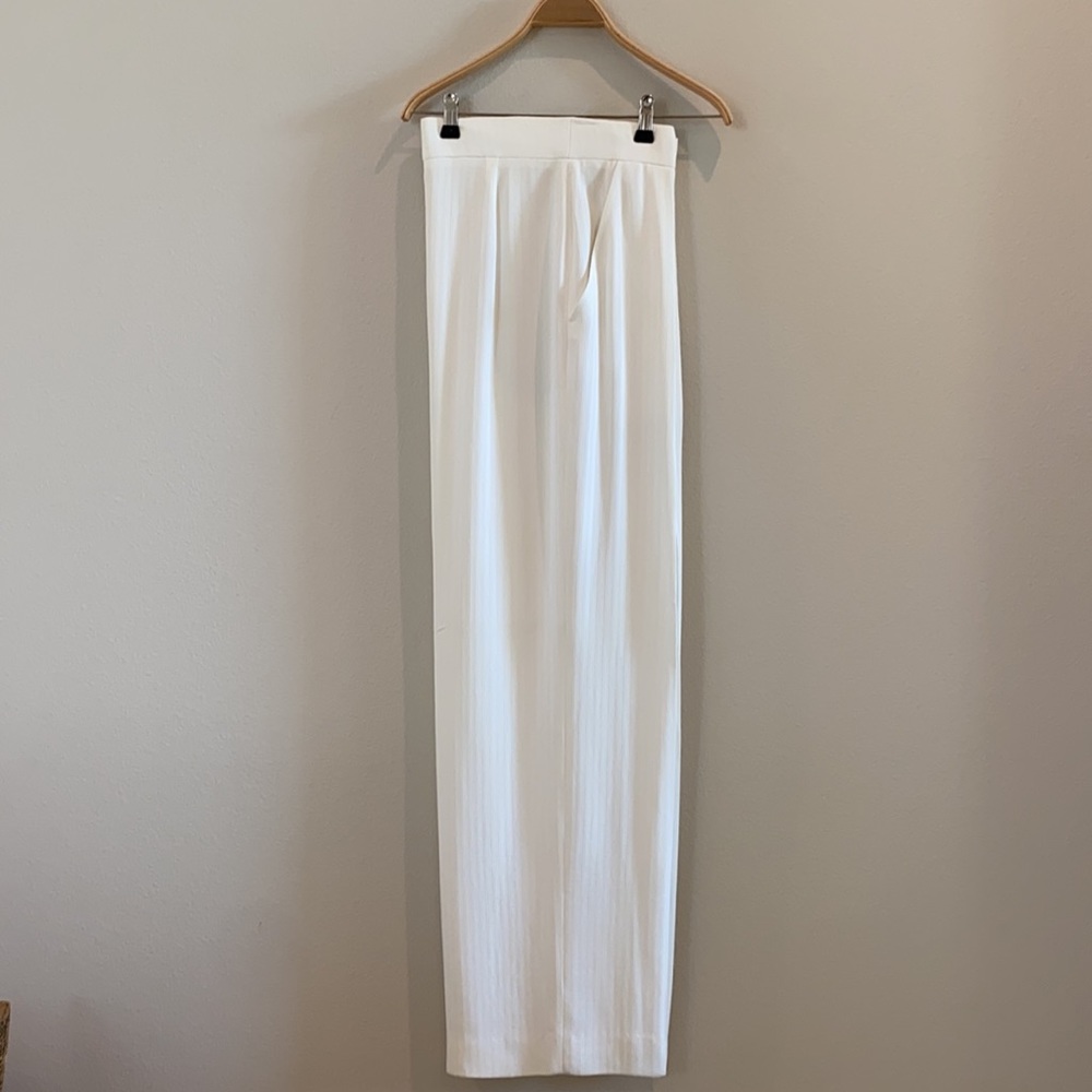 Anne Klein Couture ‘On Trend’ Wide Leg Classy White Dress Pants - NWT